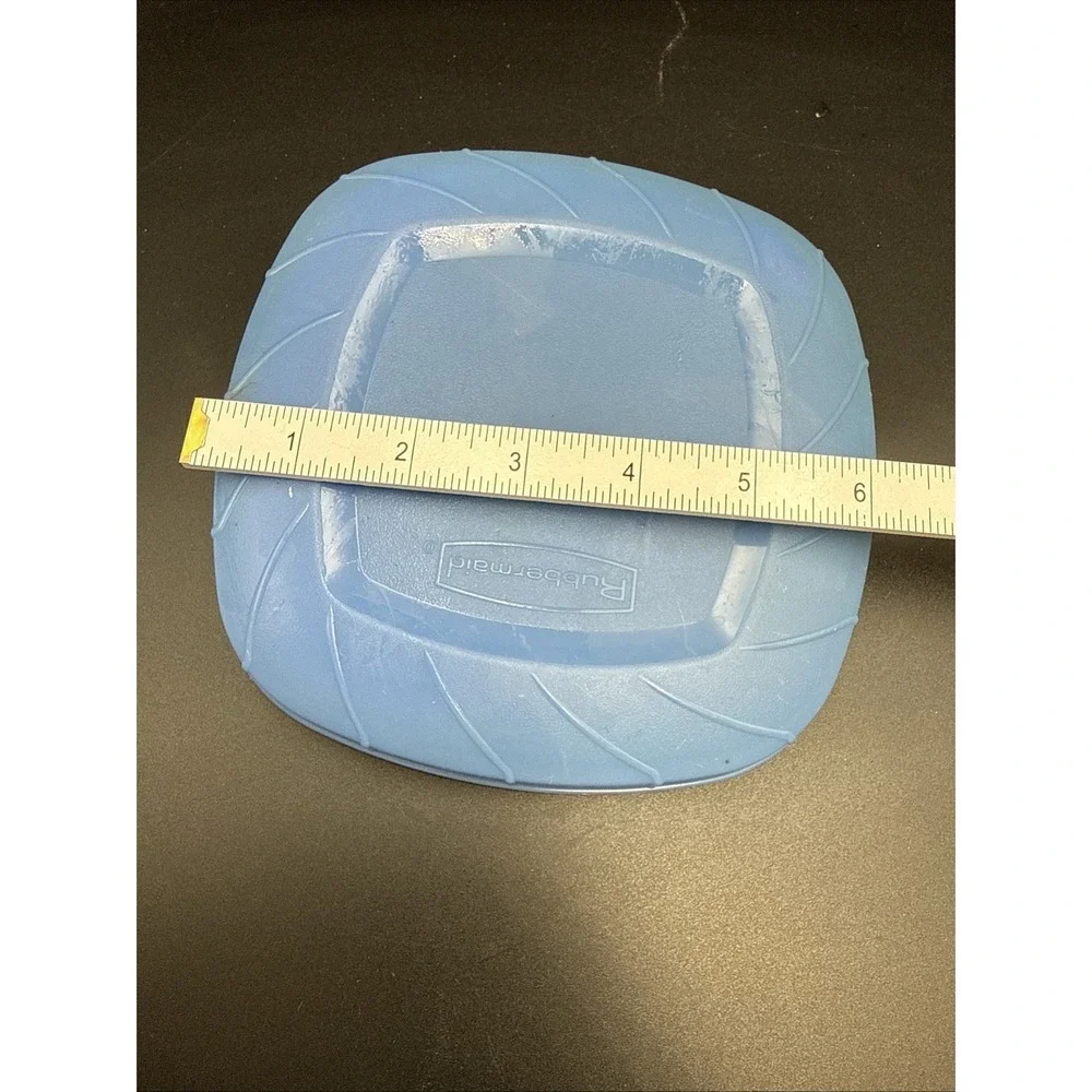 Vintage Rubbermaid Servin Saver Blue Replacement Lid #F Square EZ Top-Used 553P